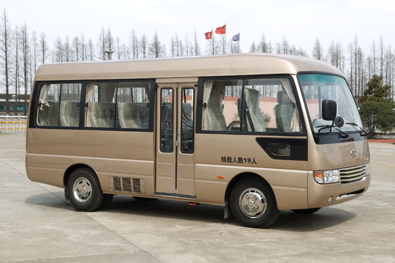 Cina Gaya Toyota Rosa Tourist Mini Bus Coaster kendaraan 6m dengan mesin Yuchai pemasok