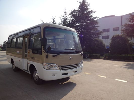 Cina 6.6M Diesel Coaster Mewah 23 Seater Minibus Leaf Spring Belakang Dengan YC4FA130-30engine pemasok