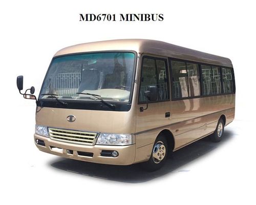 Cina Luxury 23 Seater Coach Mudan Tourist Mini Bus 3.8L MD6701Cummins engine pemasok