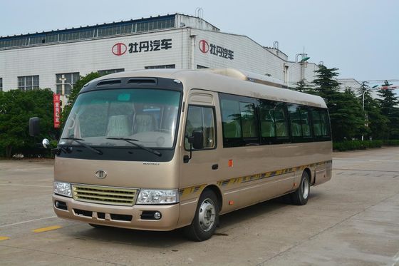 Cina Rear Cummins Engine Transport Minivan Passenger Mini Bus 3.856L Displacement pemasok