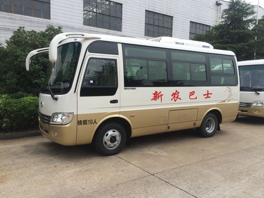 Cina Plateau Terrain 19 Seats Diesel Minibus Star Type Cummins Engine Manual Gearbox pemasok