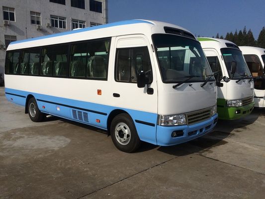 Cina Bensin High Roof Wheelbase Besar Commercial Utility Coaster Bus Untuk Penggunaan Wisatawan pemasok