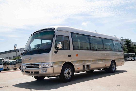 Cina 7.7 Meter 31 Penumpang Luxury Tour Coaster Minibus Coach Low Gross Weight pemasok