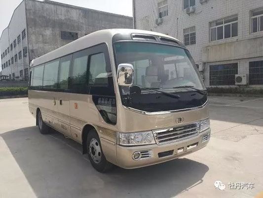 Cina Ukuran Medium 19 Seater Minibus Front Wheel Drive Bus Dengan Mesin JE4D28Q5G pemasok
