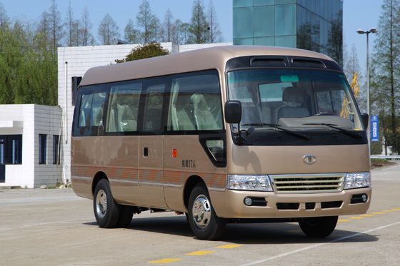 Cina Mitsubishi Coaster Minibus 6 Meter 19 Bus Mini Seater Dengan Gearbox Manual pemasok