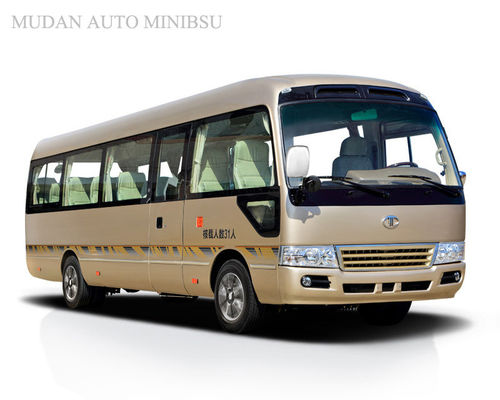 Cina Manual Gearbox Sightseeing Tour Bus / ISUZU Engine 19 Bus Penumpang pemasok