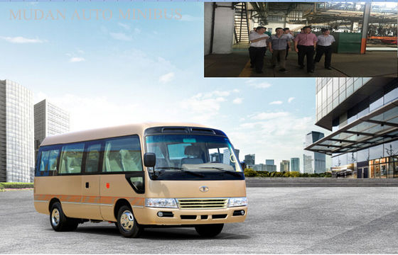 Cina Mesin Cummins 30 Seater Minibus Ashok Leyland Falcon Pelatih Bus 90 Km / H pemasok
