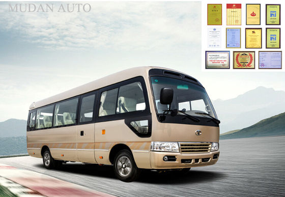 Cina JMC 30 Passenger Star Coach Bus Diesel Luxury Utility Vehicle Dengan Video Player pemasok