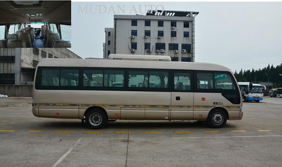 Cina Mudan Golden City Tour Bus , Diesel Engine 25 Seater Minibus Semi - Integral Body pemasok