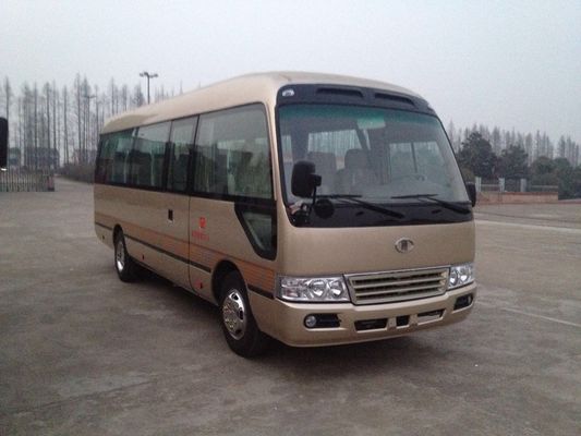 Cina Cummins Engine Coaster Minibus Luxury Passenger Travel Coach Bus Konsumsi Bahan Bakar Rendah pemasok