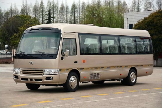 Cina Environmental Coaster Minibus / Passenger Mini Bus Low Fuel Consumption pemasok