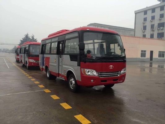 Cina Durable Red Star Travel Buses With 31 Seats Capacity Small Passenger Bus For Company pemasok
